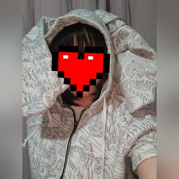 Reworked Hurley Zip-Up Bunny Hoodie - Picture 5 of 5